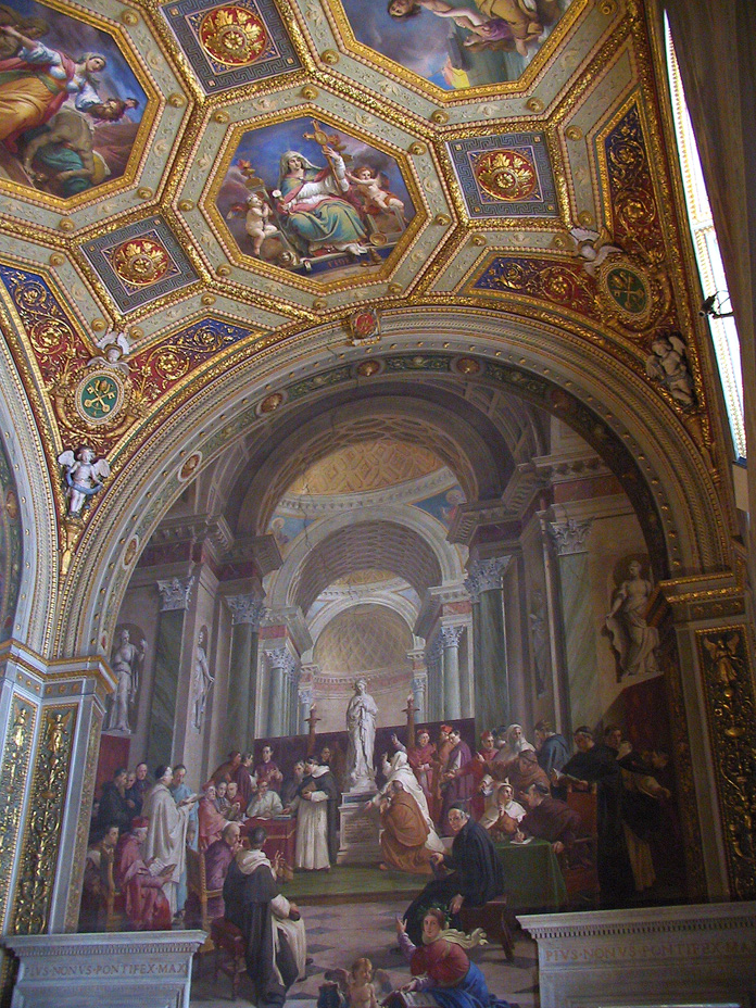 857 1811 Vatican Museums Raphael Rooms Fresco Ceiling